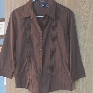 DC Women's Brown Button Down Shirt